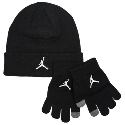 Unisex Gorros - Jordan Kids Beanie Glove Set - Carbon Heather-Carbon Heather
