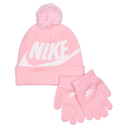 Unisex Winter mutzen - Nike Kids Beanie/glove Set - Pink-Pink