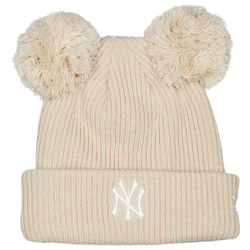 Unisex Knitted Hats & Beanies - New Era Double Pom - White-White