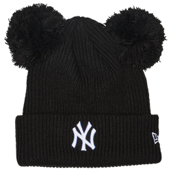 Unisex Knitted Hats & Beanies - New Era Double Pom - Black-White