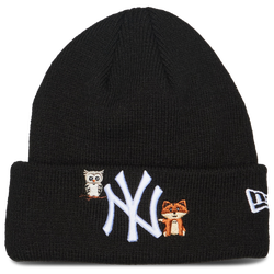 Unisex Knitted Hats & Beanies - New Era Kids Beanie - Black-White