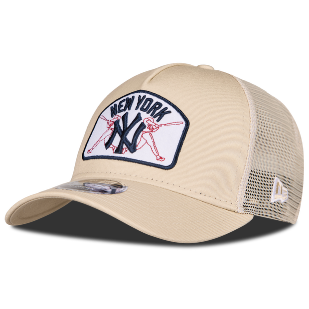 A-frame Mlb New York Yankees Unisex Trucker - Beige - One Size - Baumwolle Beige One Size