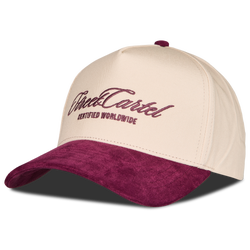 Unisex Caps - Street Cartel Script - Ecru-Aubergine