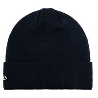 Unisex Knitted Hats & Beanies - New Era Silver Logo Beanie - Blue-Silver