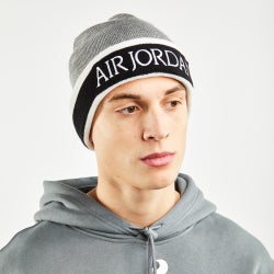 Unisex Knitted Hats & Beanies - Jordan Classics - Carbon Heather-Black-White