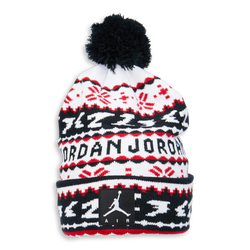 Unisex Knitted Hats & Beanies - Jordan Kids X-mas Pom Beanie - Black-White-Gym Red