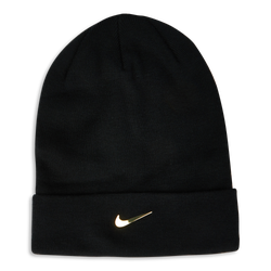 Unisex Knitted Hats & Beanies - Nike Metal Swoosh Cuffed - Black-Black