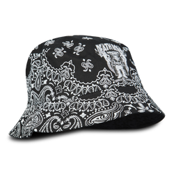 Unisex Kappen - Crooks&Castles Death Row X Crooks Paisley Bucket Hat - Black-White