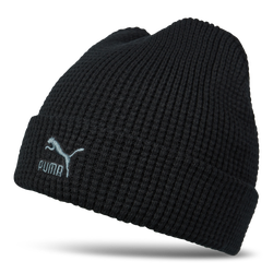 Unisex Knitted Hats & Beanies - Puma Layered Beanie - Black-Grey