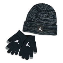 Unisex Caps - Jordan Kids Jumpman Reflective Beanie Set - Black-Black