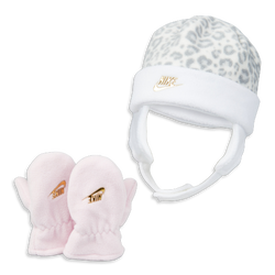 Unisex Knitted Hats & Beanies - Nike Baby Swoosh Beanie&gloves Set - White-Gold-Pink