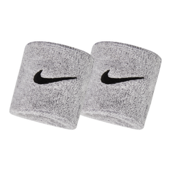 Unisex Sport Accessories - Nike Swoosh Wristband 2 Pack - Grey Heather-Black