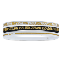Unisex Sport Accessories - Nike Metallic Headbands 3Pack - White-White-Black