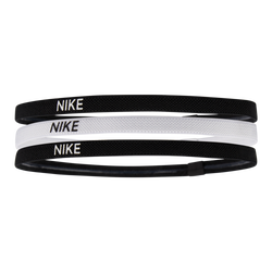 Unisex Sport Accessories - Nike Elastic Hairbands 3 Pack - Black-White-Black