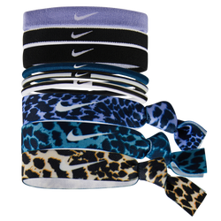 Unisex Sport Accessoires - Nike Ponytail Holder 9Pack - Light Thistle-White-Black