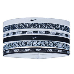 Unisex Sport Accessories - Nike Printed Headbands 6 Pack - White-White-White