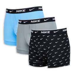 Unisex Underwear - Nike Swoosh Trunk 3Pack - Black-Grey-Blue