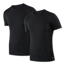 Unisex Unterwäsche - Nike Basic Crew 2Pack - Black-Black
