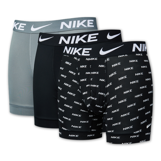 Nike Swoosh Boxer 3 Pack - Unisex Ondergoed - Grey - Poly (Polyester) - Maat M - Foot Locker