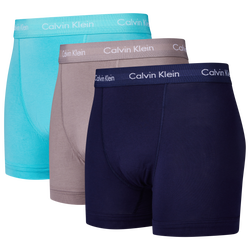 Unisex Unterwäsche - Calvin Klein Trunk 3 Pack - Teal-Grey-Navy