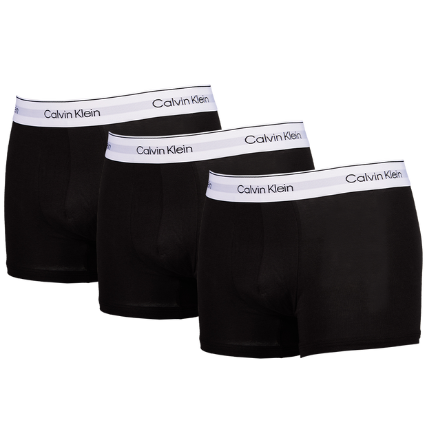 Calvin Klein Trunk 3 Pack Unisex Unterwäsche - Schwarz - Größe M