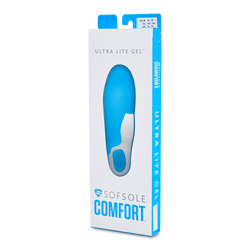 Unisex Insoles - SofSole Ultra Lite Gel - White-Blue-Orange