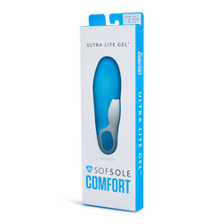 Unisex Insoles - SofSole Ultra Lite Gel #1 - White-Blue-Orange