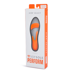 Unisex Insoles - SofSole Air Select - White-Orange-Blue