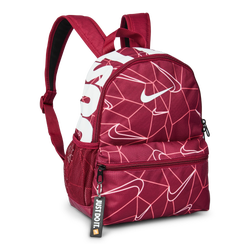 Unisex Bags - Nike Brasilia Just Do It Mini Backpack - Rush Maroon-Rush Maroon-White