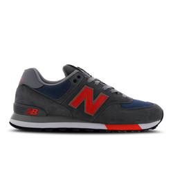Men Shoes - New Balance 574 - Grey-Orange-White
