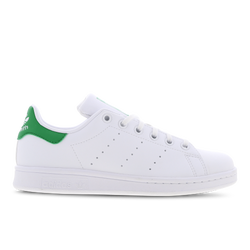 Grade School Shoes - adidas Stan Smith - White-White-Green