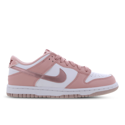 Grade School Shoes - Nike Dunk Low - White-Pink