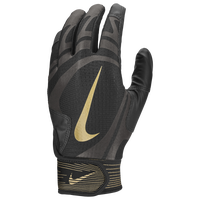 Nike Alpha Huarache Edge Batting Gloves - Grade School - Black / Gold