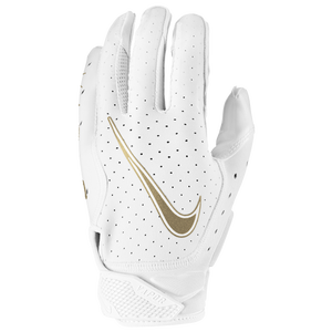 Nike Vapor Jet 6.0 Receiver Gloves - Men's - White/White/Metallic Gold