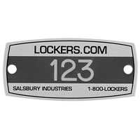 Salsbury Metal Locker Name and Number Plate