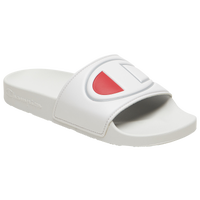 champion slides white with logo all over