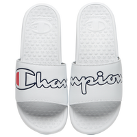 men's champion super slide split script slide sandals