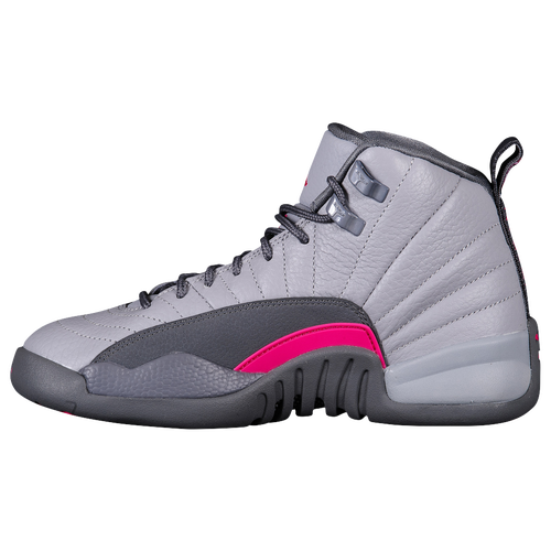 Jordan Retro 12 - Girls' Grade School - Basketball - Shoes - Wolf Grey ...