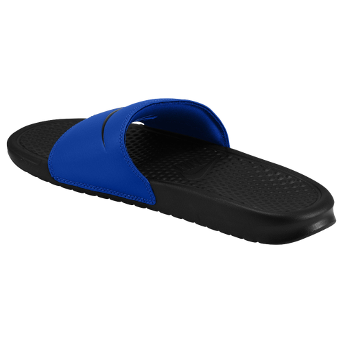 Nike Benassi Swoosh Slide - Men's - Casual - Shoes - Game Royal/Black/Black