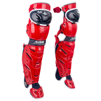 All Star System 7 Axis Pro Leg Guard - Adult - Red / White
