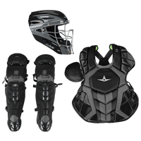 All Star System 7 Axis Pro Two Tone Catcher's Kit - Adult - Black / Grey
