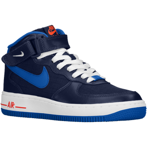 Nike Air Force 1 Mid - Boys' Grade School - Basketball - Shoes - Black ...