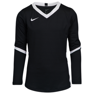 Nike Hyperace Long Sleeve Game Jersey - Girls' Grade School - Black/White/White
