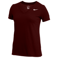 Nike Team V-Neck S/S T-Shirt - Women's - Maroon