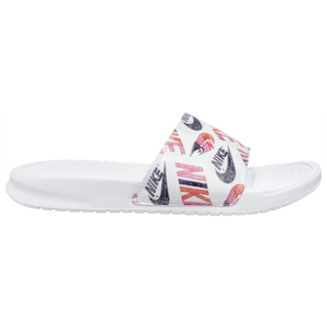 nike benassi slides women's pink