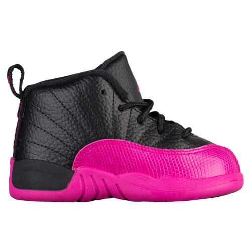 Jordan Retro 12 - Girls' Toddler - Basketball - Shoes - Black/Deadly ...