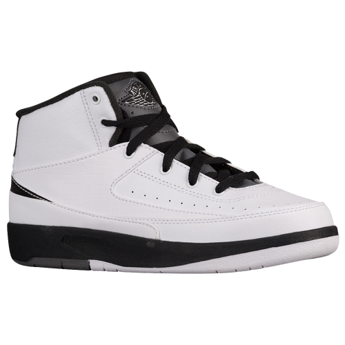 Jordan Retro 2 - Boys' Preschool - Basketball - Shoes - White/Black ...
