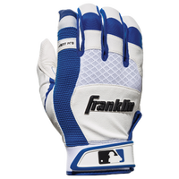 Franklin X-Vent Pro Shok Batting Gloves - Men's - White / Blue