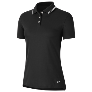 Nike Dry Victory Solid Golf Polo - Women's - Black/White