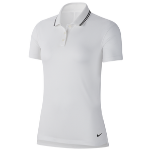 Nike Dry Victory Solid Golf Polo - Women's - White/Black/Black